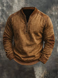 Heritage – Vintage Zip-Neck Cotton Sweatshirt