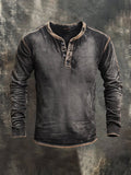 Heritage – Washed Color-Block Henley Shirt