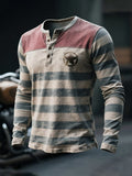 Heritage – Washed Cotton Colorblock Henley Shirt