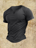 Heritage – Velvet-Touch V-Neck Retro Tee