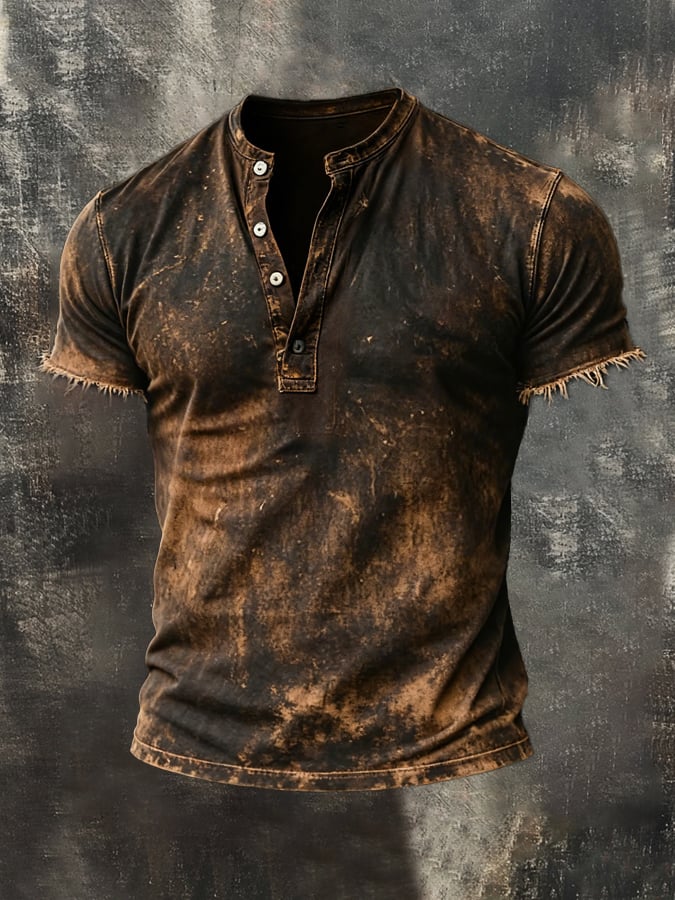 Heritage – Vintage Washed Henley T-Shirt