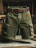 Heritage – Vintage Striped Cargo Shorts for Men