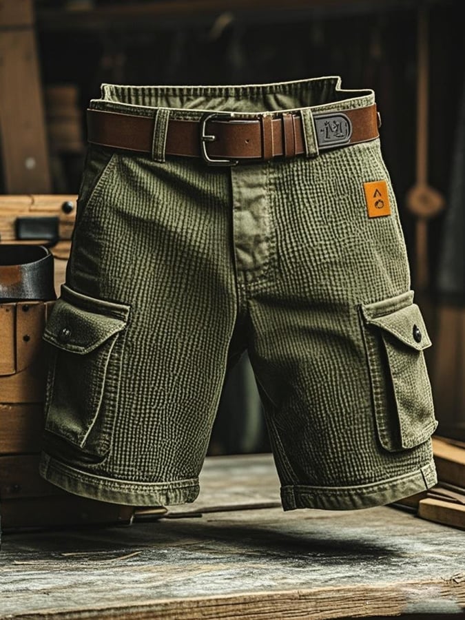 Heritage – Vintage Striped Cargo Shorts for Men