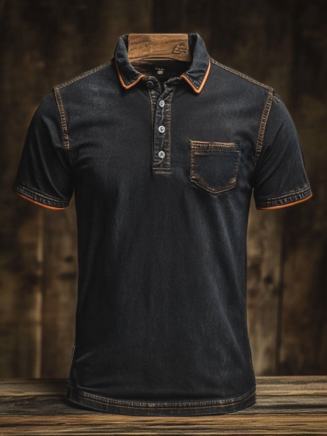 Heritage – Retro Used-Look Short-Sleeve Polo Shirt