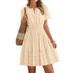BLOSSOM™ – Boho V-Neck Mini Dress