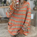 QWARA™ - Casual Drop Shoulder Long Sleeve Sweater