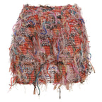 MARIA™ – Chic Fringe Detail High-Waist Mini Skirt