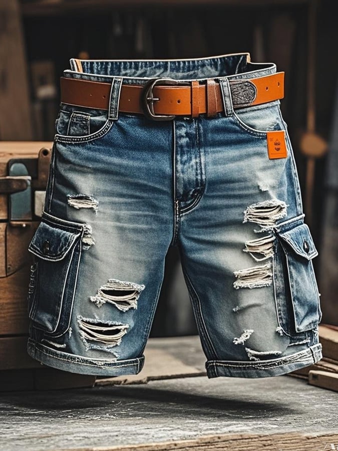 Heritage – Vintage Ripped Denim Shorts