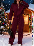 KELSEA™ - Casual Tracksuit Set for Women Zipper Jacket & Natural Waist Pants