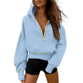 GRETEL™ - Stylish Hooded Sweatshirt with Zipper & Stitching Detail for Cropped Pullover