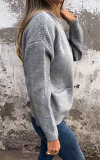 SARIA™ - Zip-Up Knit Cardigan